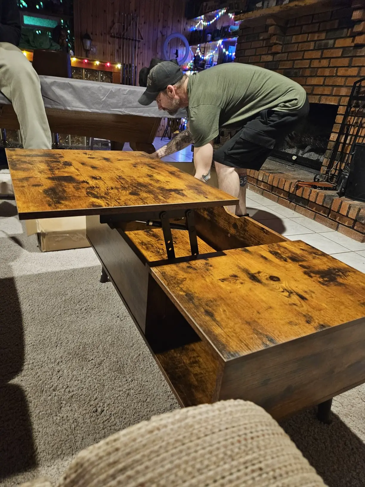 Masă de cafea cu blat rabatabil, fotografie client 1